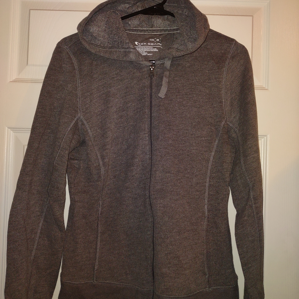 Tek Gear Gray Zip-Up Jacket